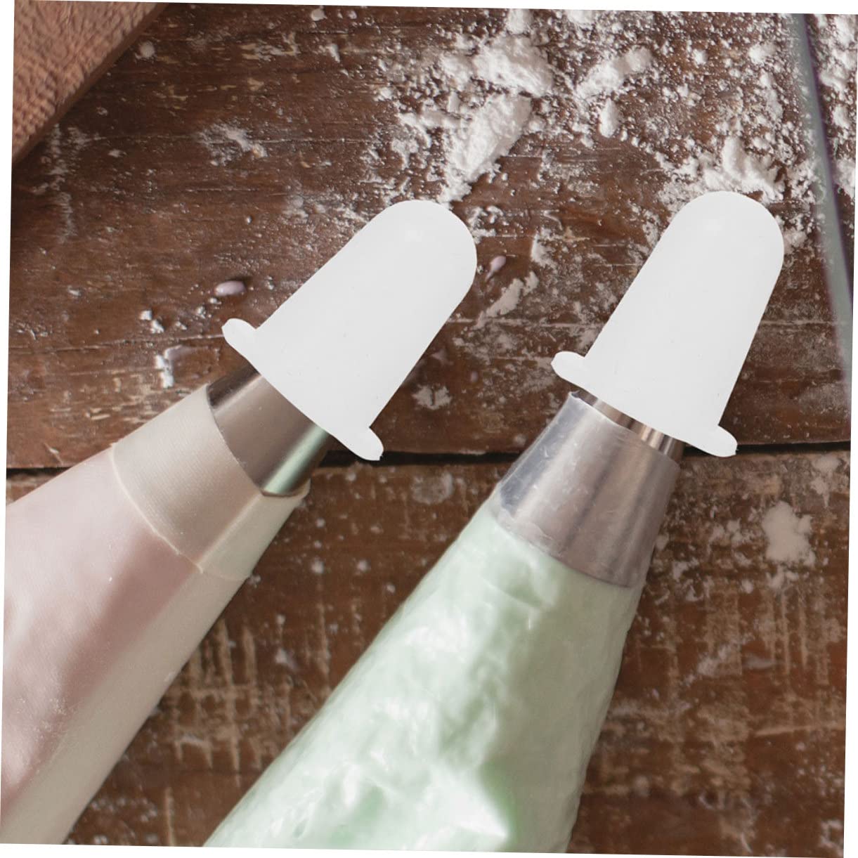 6 Piezas Protectores de Boquillas para Tubería de Repostería Fundas de Silicona para Decoración de Pasteles Cubiertas Anti-Secado y Goteo para Kit Decoración Pasteles Pequeño