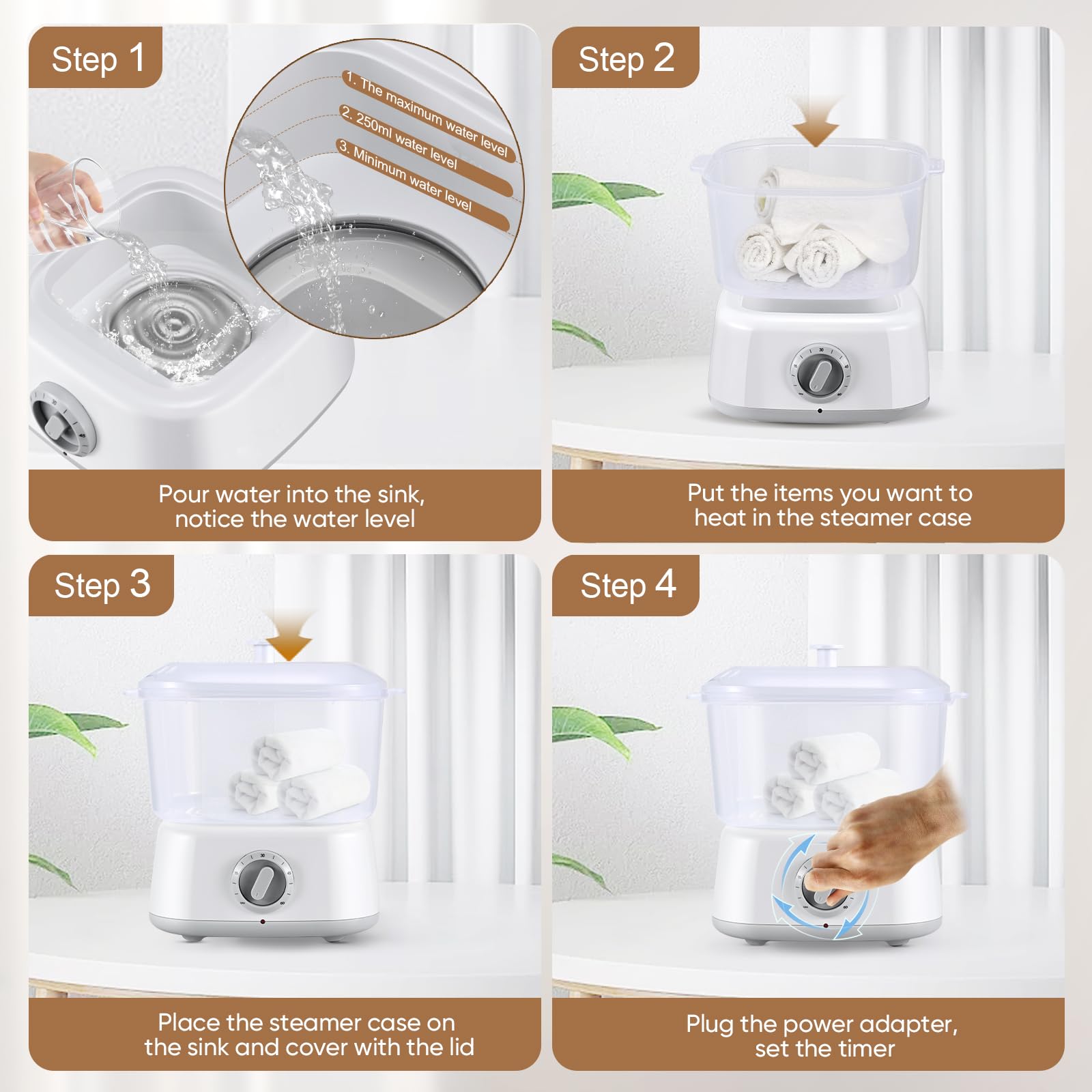 Chauffe Serviette, Chauffe Serviette Esthetique avec Pince à Serviette, Grande Capacité de 3L Chauffe Serviette Spa, Chauffe Serviette Barbier à Chauffage Rapide pour Salon, Usage Domestique