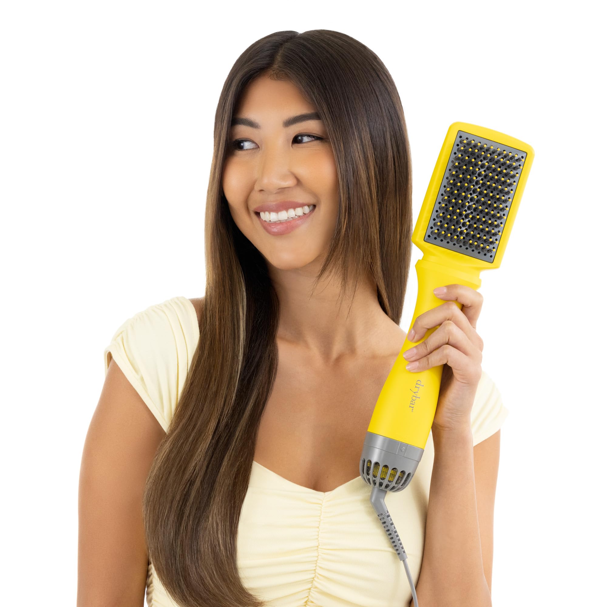 Drybar The Smooth Shot Paddle Brush Blow-Dryer | Smooths Hair for Easy Blowout, Reduces Frizz, Added Body, Quick & Easy One Step Styling for Long or Thicker Hair