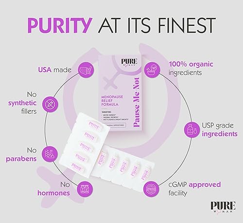 Miniatura 9 de Pure Woman Pause-Me-Not - Supositorios para menopausia, suministro para 10 días de supositorios vaginales de cuidado femenino, alivio de la