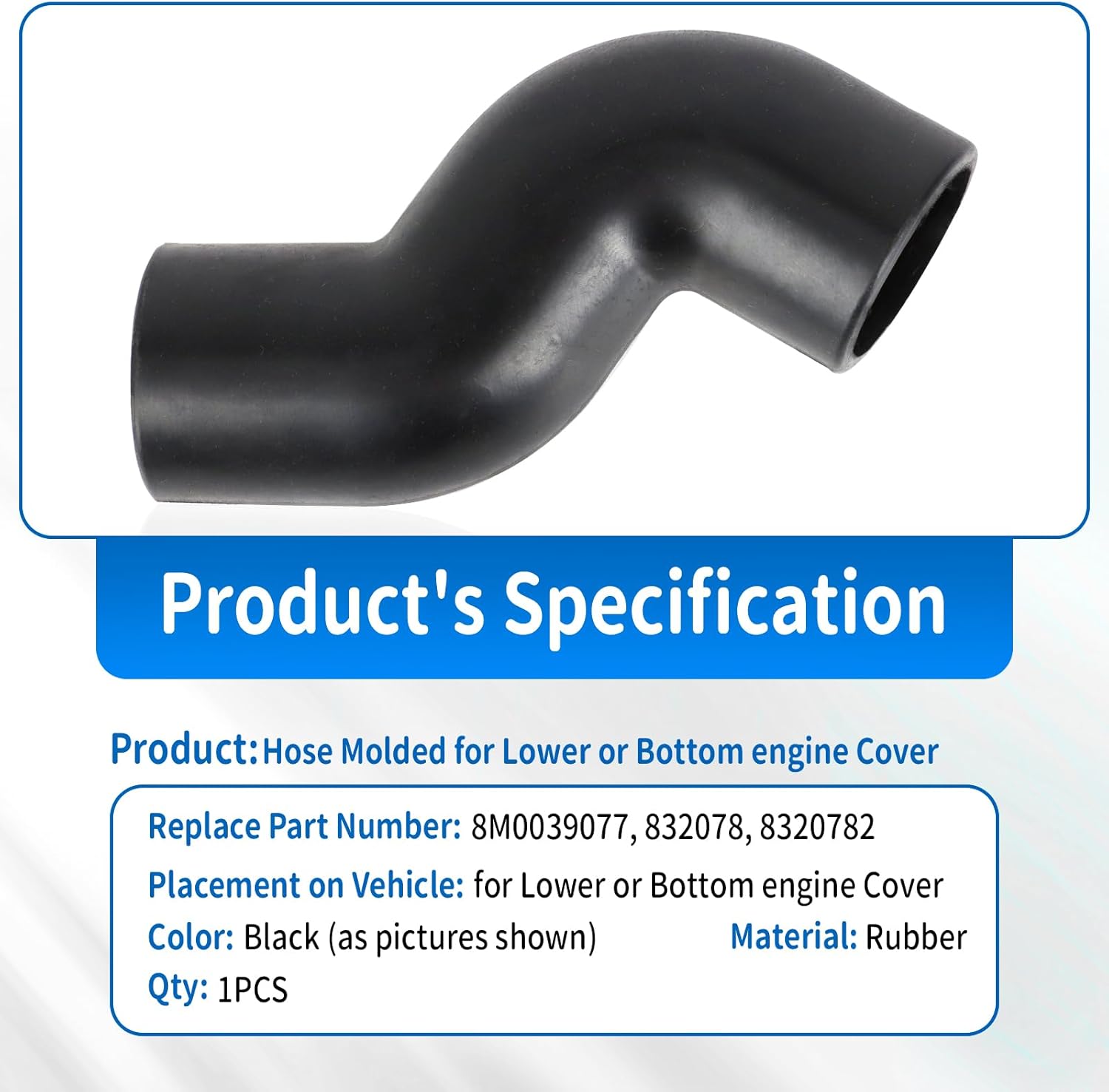 For Mercury Engine Cover Rubber Hose Replaces 8M0039077, 832078, 8320782, For For Mercury 110HP 115HP 150HP More Model