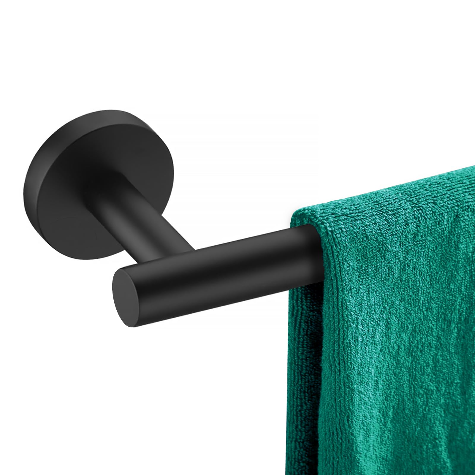 Towel Rack,23.8inch/60cm-Bathroom Towel Holder,SUS304 Stainless Steel Towel Rack Bathroom,Waterproof&Rustproof Black Towel Bar with Anti-rotation Base,Modern Decoration Towel Bars for Bathroom,Kitchen