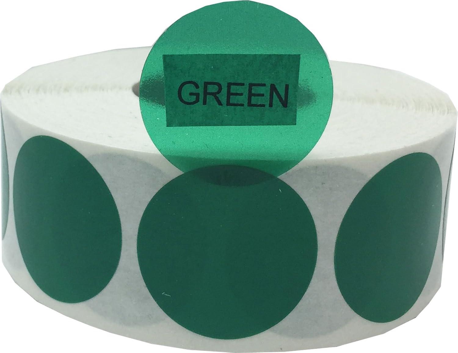Transparent Orange Color Coding Labels, 1 Inch Round Circle Dot Stickers, 500 Total Adhesive Labels Per Roll for Organizing Inventory, Retail, and Storage Use, Made in The USA