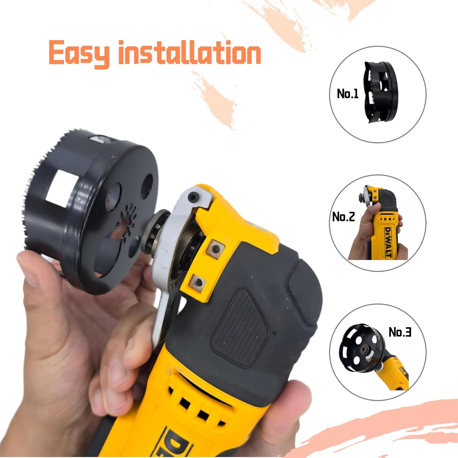 Upgrade 2pcs Hand Held Circular Saw Multi Tool, Electrical Box Cutter Ceiling Drywall Hole Cutter for Dewalt 20v & Milwukee M18 Recessed Oscillating Tool Blade (3 3/8) ＆ (4 1/4)