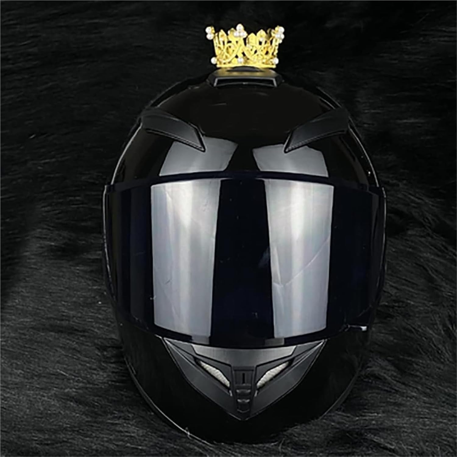 1PC Metal Crown Helmet Decor, Gold Regal Helmet Topper for Motorcycle, Bicycle Ski Helmets Royal-Themed Helmet Accessory