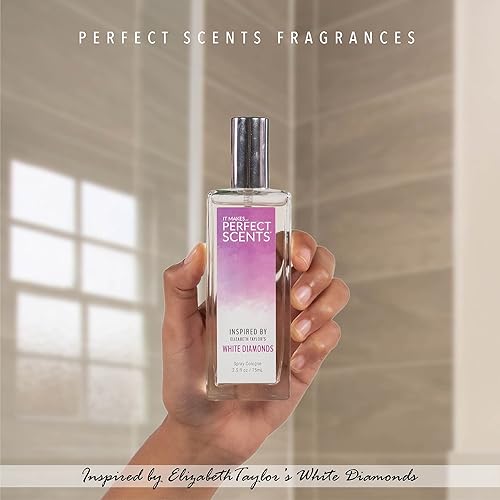 Miniatura 3 de Perfect Scents Fragancias inspiradas en Elizabeth Taylor's White Diamonds Eau de Toilette para mujer, sin parabenos, nunca probado en animales, 2.5