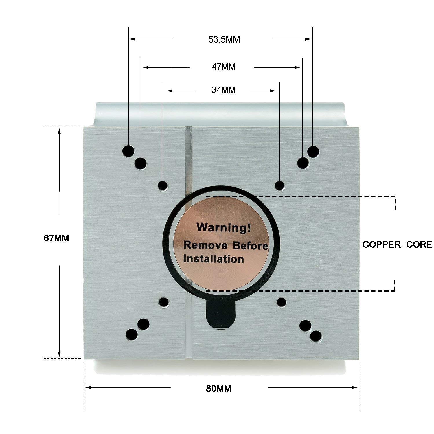 Kit Dissipatore Per LED 50W/100W Con Ventola 60° E Lente In Vetro 44mm - DC12V