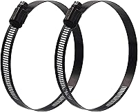 Vista 8 de ISPINNER 2 piezas 3 pulgadas de acero inoxidable ajustable 52-76 mm Rango de tamaño Abrazadera de manguera de engranaje de gusano, abrazadera