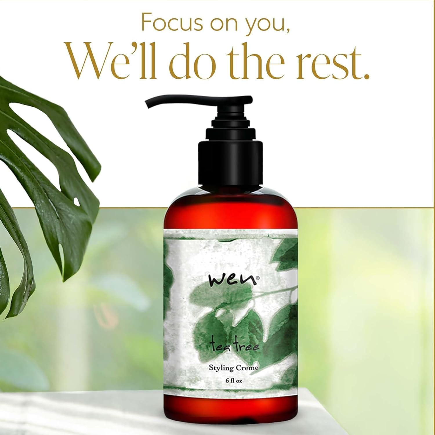 WEN by Chaz Dean Styling Creme - Styling Cream, Hair Straightener Cream for Frizzy Hair, Anti Frizz Hair Product for Styling Wavy, Curly, Straight Hair, for Men & Women - Tea Tree, 6 Fl Oz (Pack of 1)