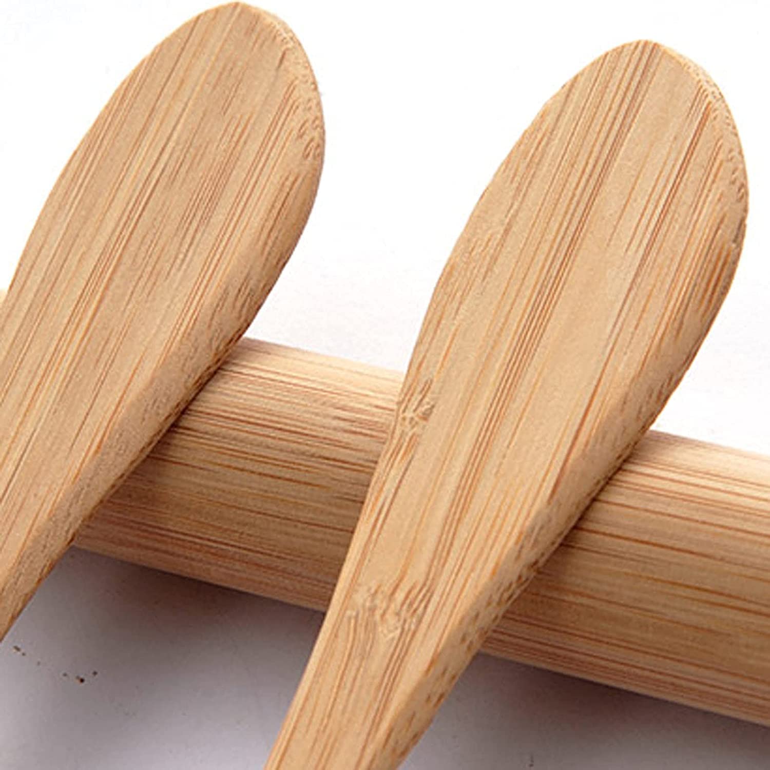 ACiyD Set di mattarelli in bambù con Rullo per Pasta Set di mattarelli e cucchiai di consistenza Chiara Durevole Liscia Mattarelli di Colore Legno Chiaro