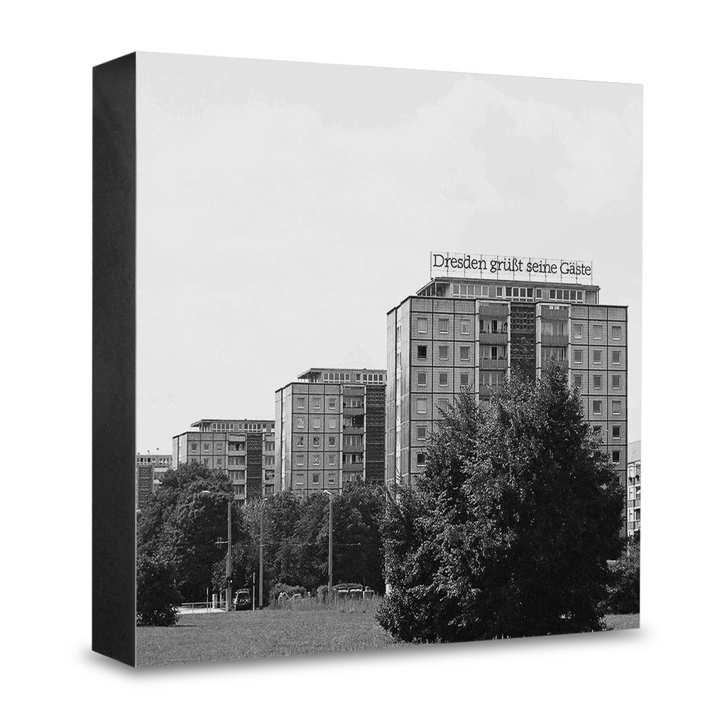 Bloc photo en bois Dresde 20x20 cm pour une décoration de salon chaleureuse