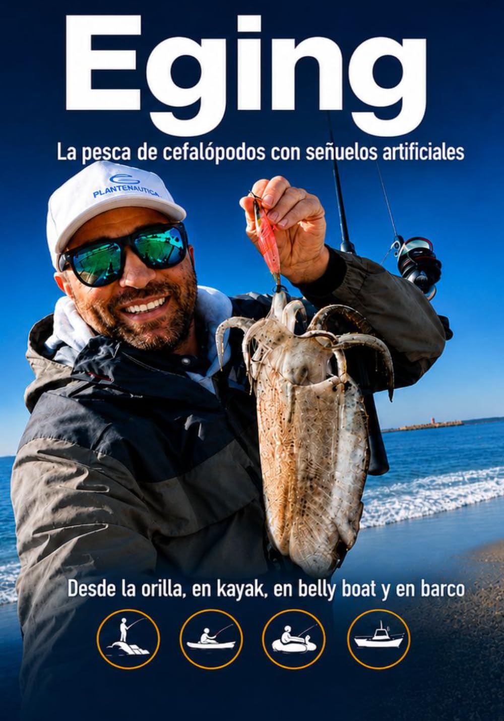Eging: pesca de cefalópodos con señuelos artificiales: Técnicas desde la orilla, kayak, belly boat y barca para sepias, calamares y pulpos