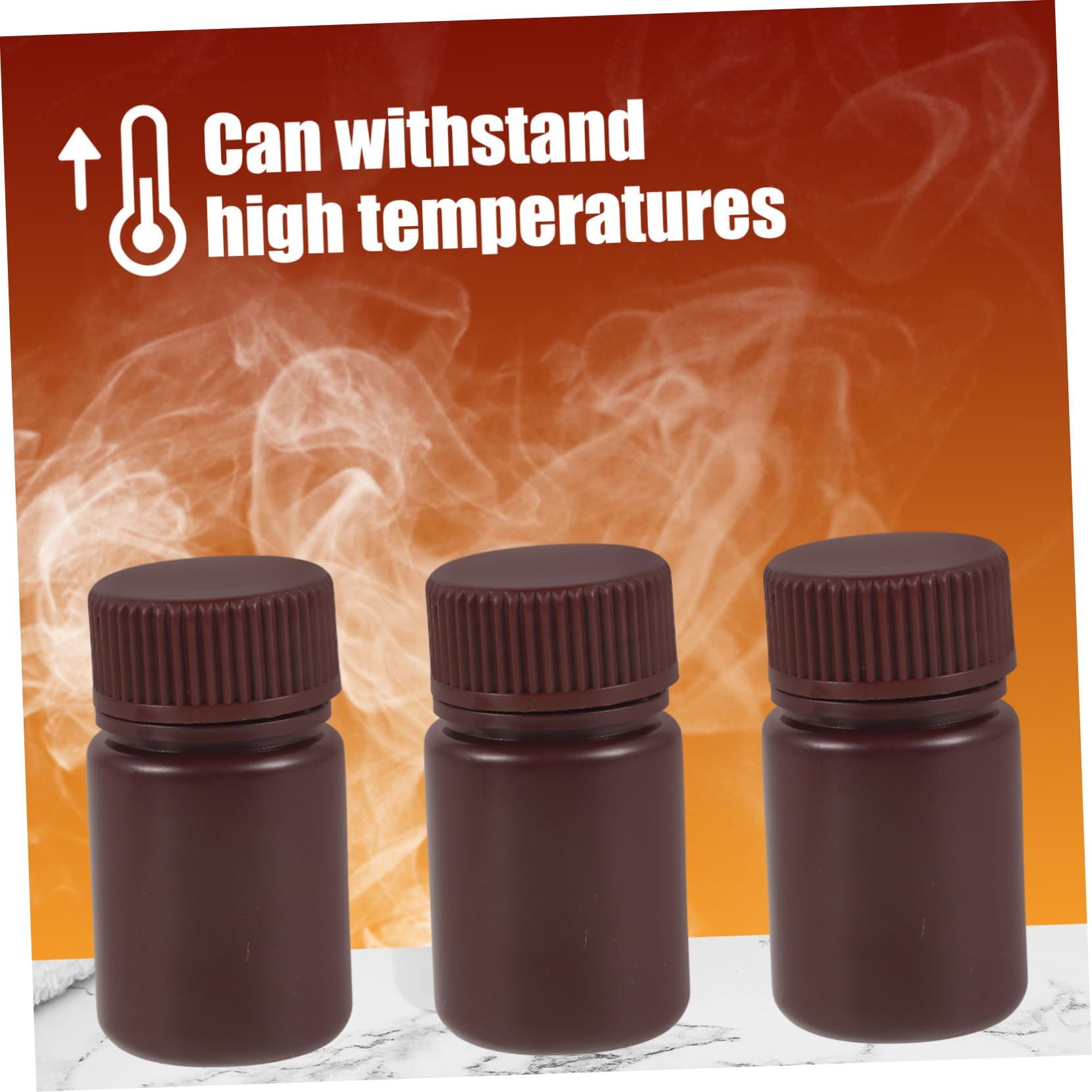 MUSISALY 10 Pack Bottles 30ml Refillable Sample Bottles Cap Uv-protected Acid Alkali Resistant Plastic Lab Storage