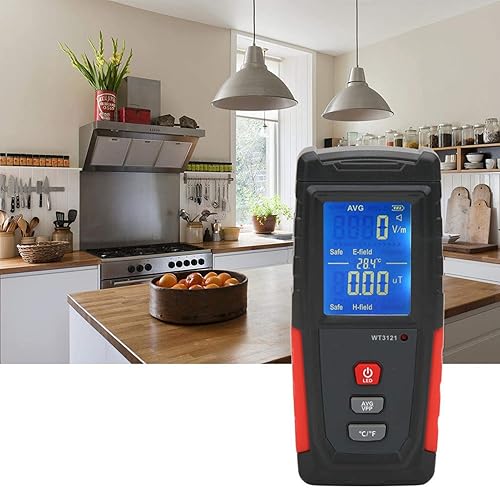 Miniatura 7 de Probador de campo electromagnético del disfrute del verano, mini digital LCD del teléfono del hogar del ordenador del campo electromagnético del