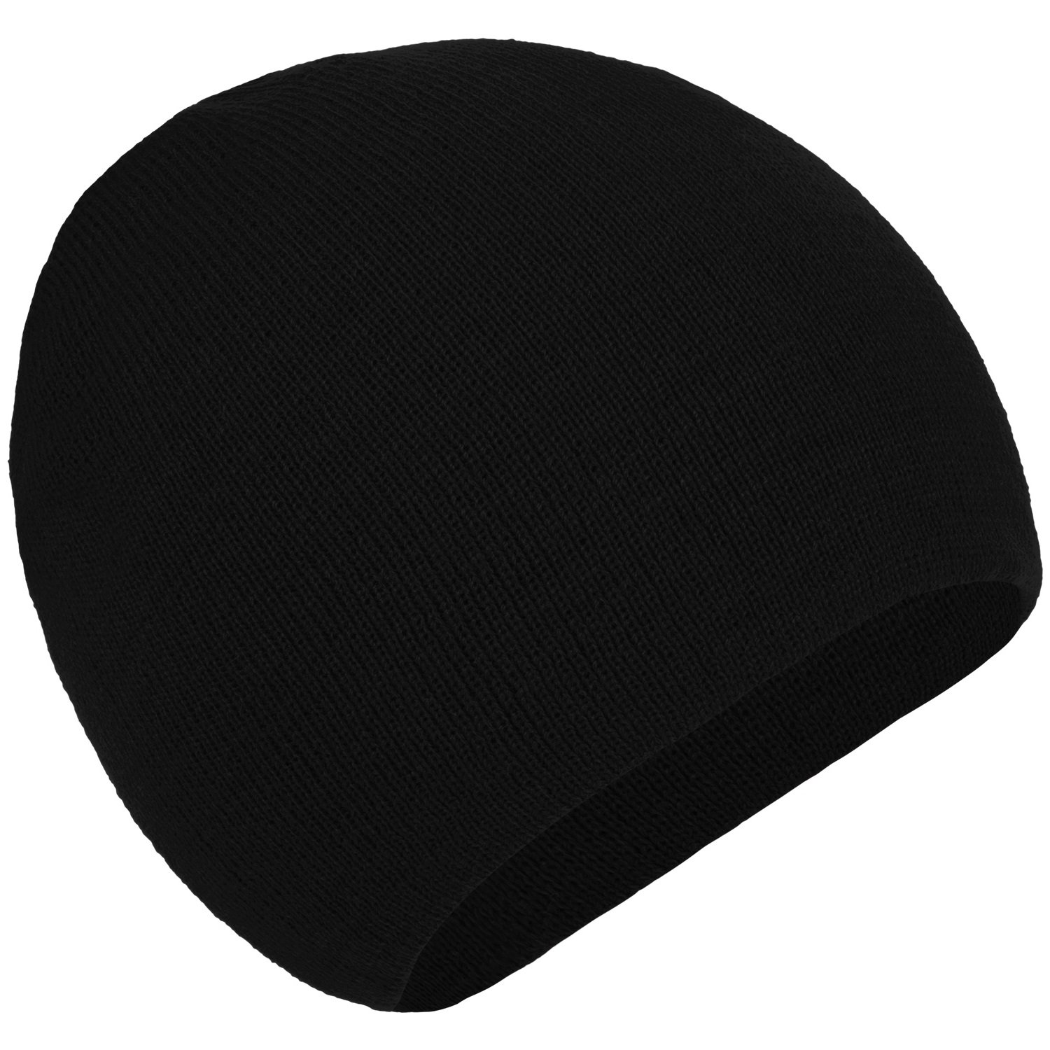 4sold Unisex Boys Girls Winter Hat Wool Knitted Beanie Fleece Cap SKI Snowboard Hats Chunky Knit Beany (Black)