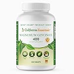 Magnesium Glycinate 400 - Chelated, High Absorption Magnesium for Muscle Relief, Bone & Heart Support -Vegan, Non-GMO, Gluten-Free 240 Tablets (Servings 120, Serving Size (2) 200mg Tablets)