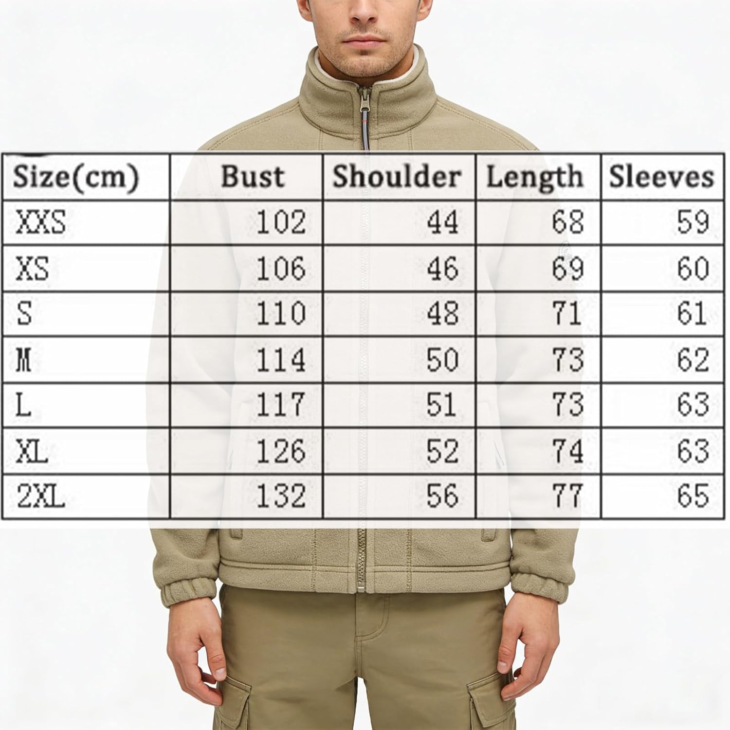Men's Full-Zip 360 Fleece Jackets with Pockets, Unisex Daily Ultra-Warm Stand Collar Double-Layer Fleece Jackets