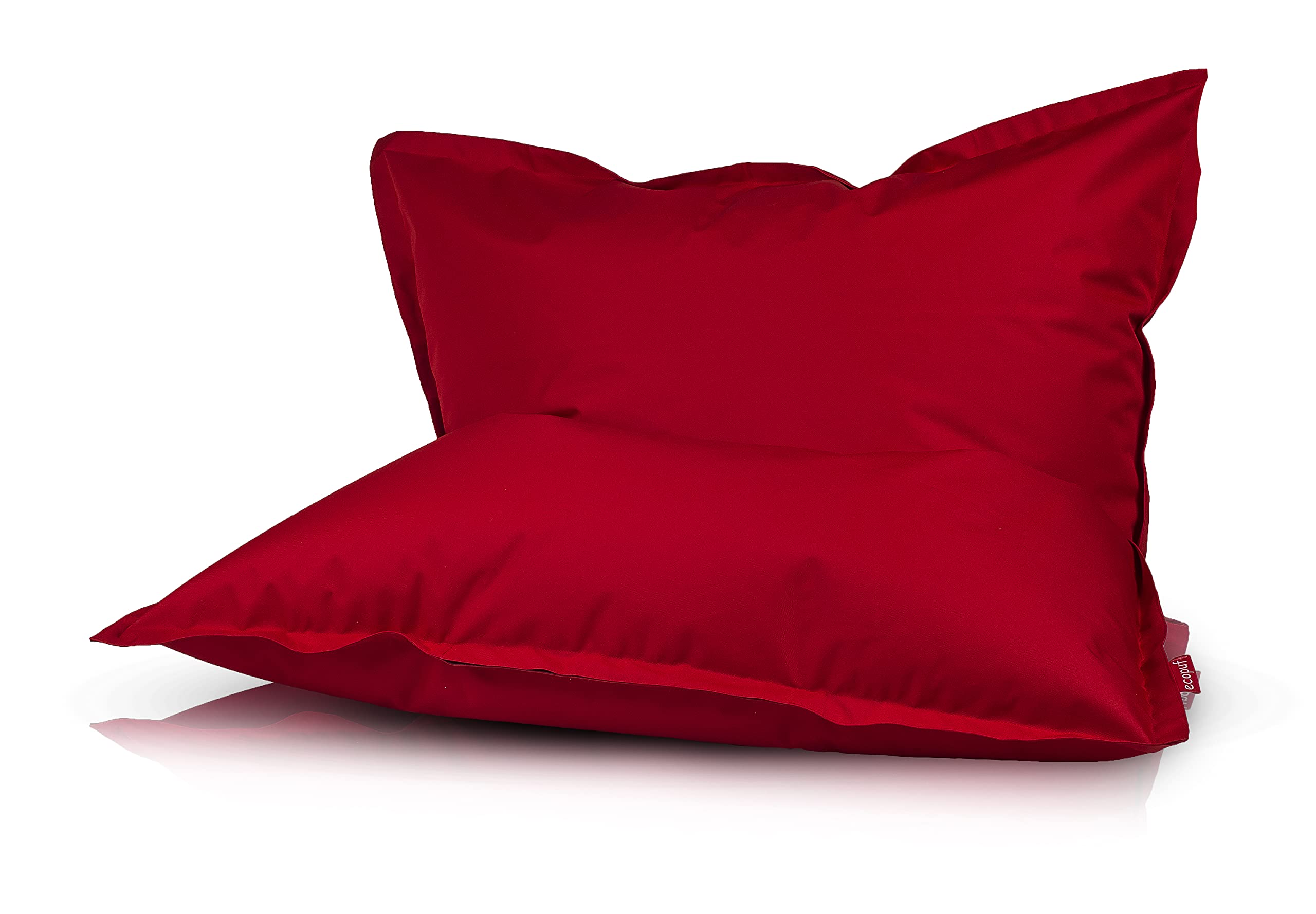 Ecopuf - Sako Pouf Kinder Kissen Outdoor - Sitzsack Kinder Kinderzimmer - Robuster Stoffsack - Entspannungssessel - Wohnungseinrichtung - Sessel Größe S - 140x100cm, Rot Nc12