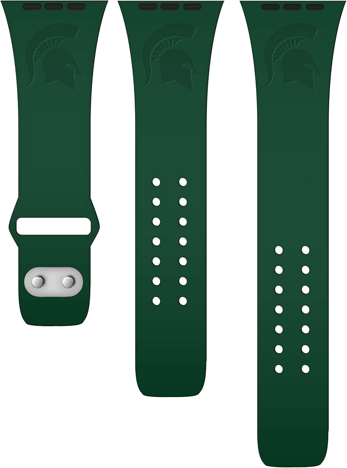 AFFINITY BANDS Michigan State Spartans Engraved Silicone Combo Package Compatible with Apple Watch and AirPods Pro (42/44/45/49mm (46mm Series 11) Green)