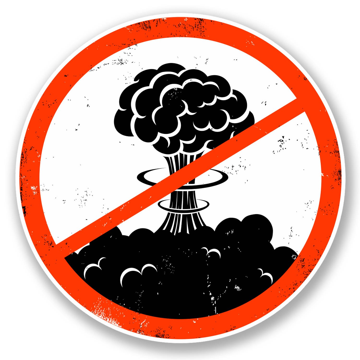 Destinationvinyl Multi 2 X 10Cm No War Vinyl Decal Sticker Army Nuclear Bomb Laptop Peace Sign #6046 (10Cm X 10Cm)