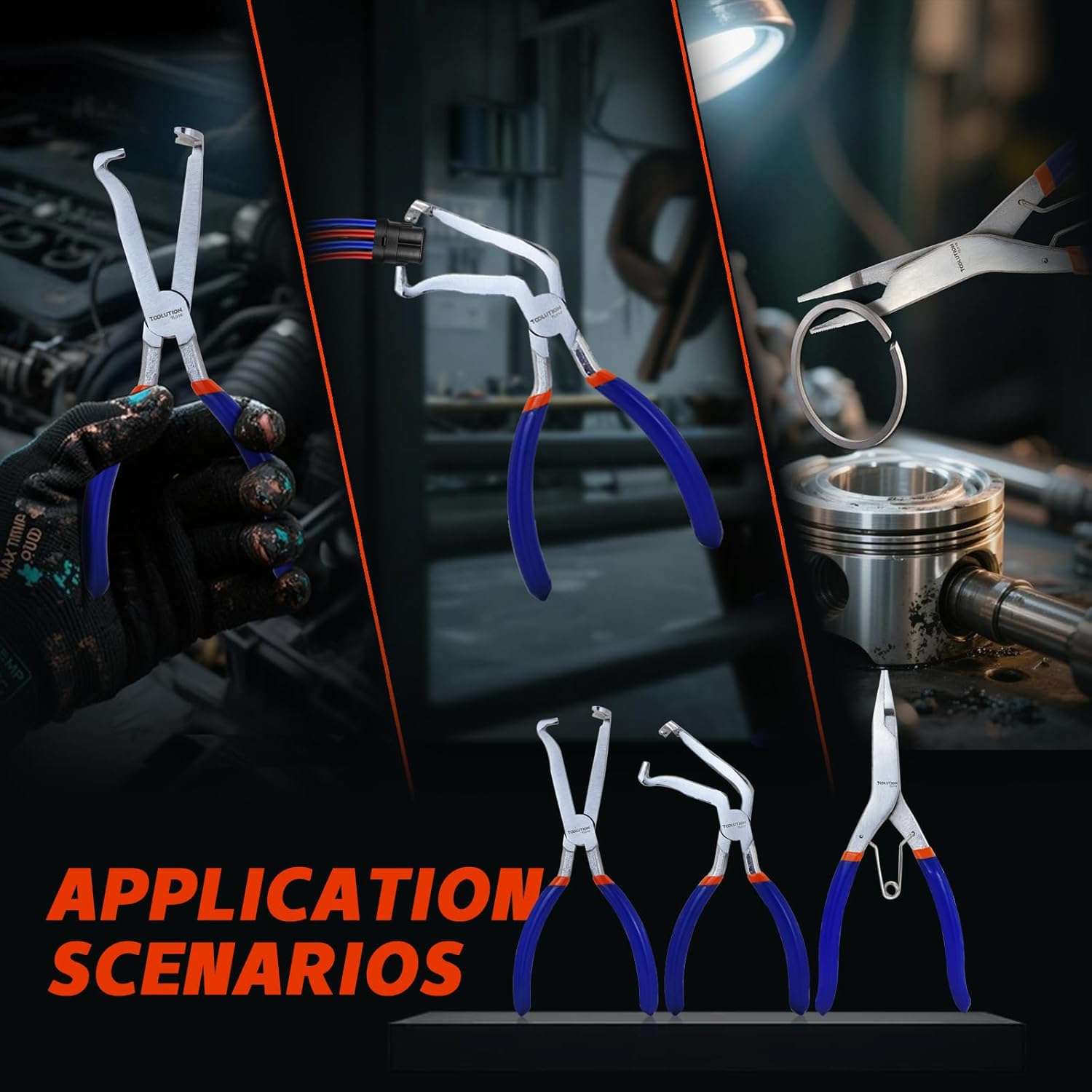 Electrical Disconnect Pliers Kit 4 Piece Set – Auto Electrical Connector Pliers, Fuel Line Plier, Rapid Disconnect Tool for Cars Trucks