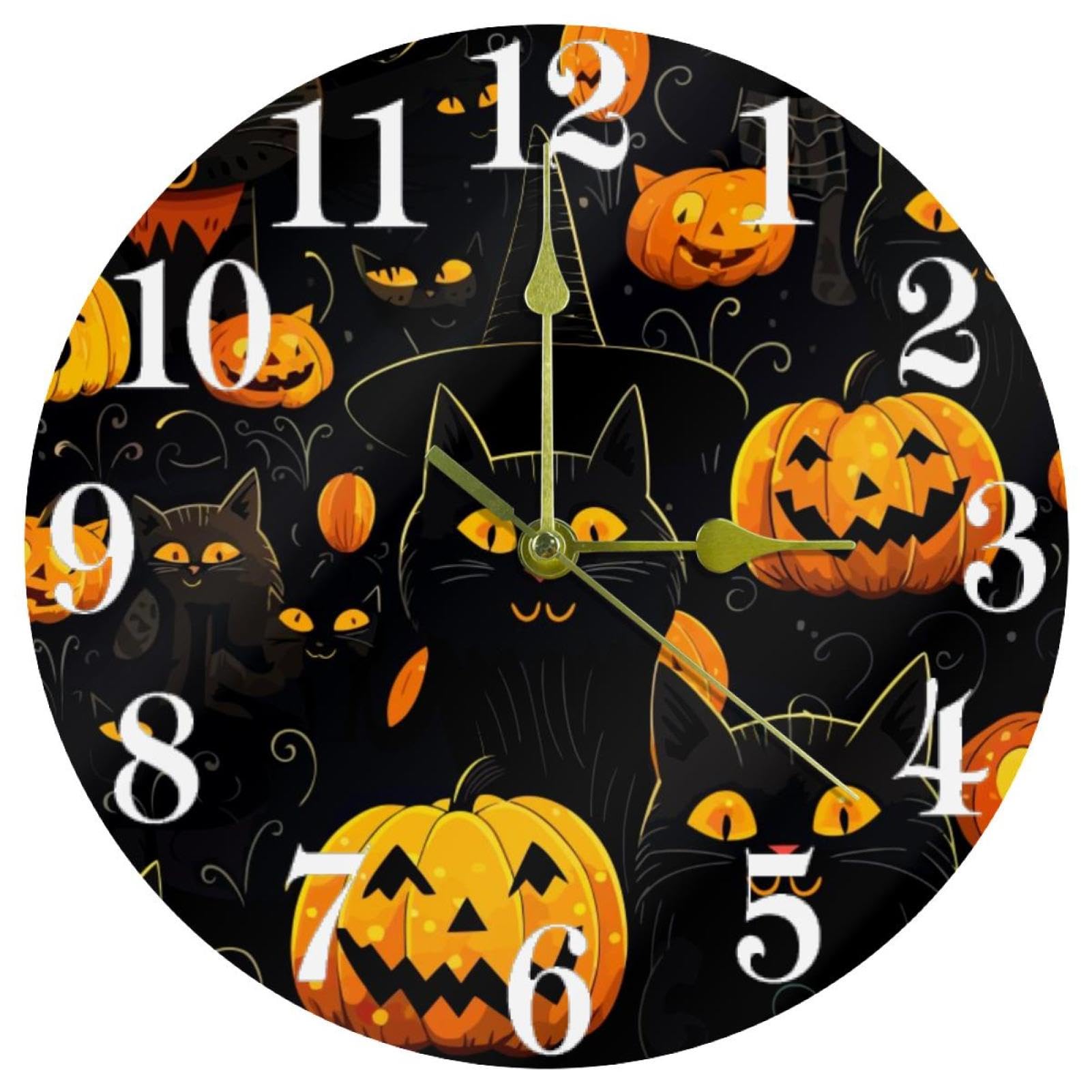 Horloge murale ronde Halloween cadeau idéal pour petits et grands