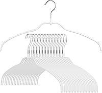 Vista 11 de Mawa Reston Lloyd Silhouette - Percha de camisa antideslizante que ahorra espacio, estilo 42 pies, paquete de 20, plateado, 20