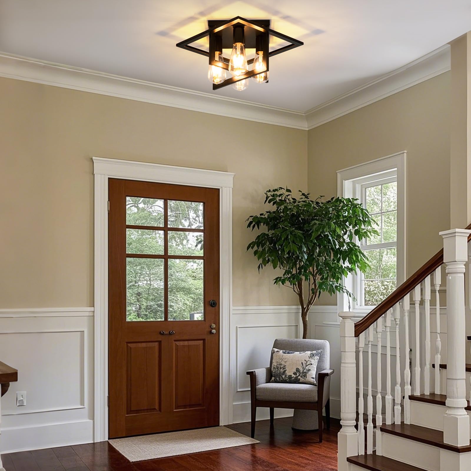 Hallway Flush Contemporary Hall Ceiling Lights Depuley Industrial