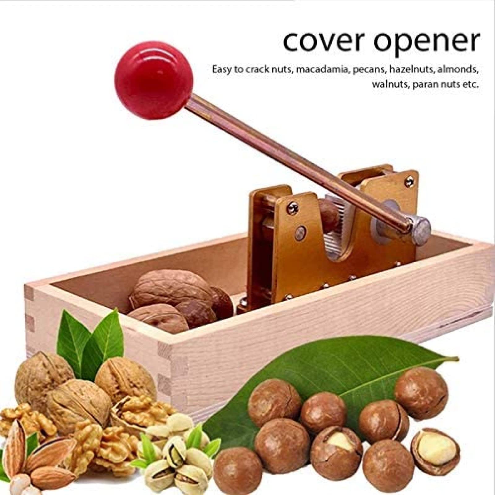 Pinzas manuales para nueces de Cascanueces, Herramienta Ajustable y Resistente para Abrir Galletas de nueces, para nueces, castañas, nueces, avellanas, almendras, duraderas, Modelo actualiza