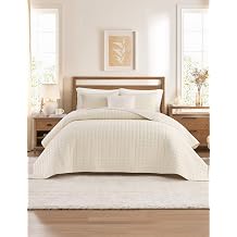 YnM Velvet Weighted Blanket, Ultra-Soft Heavy Bed Blankets, Heavy Weight Big Comforter, Oversized Bedspread & Home Decor Piece for All Season Cream White, 90"x104" 25lbs, King/Ca King