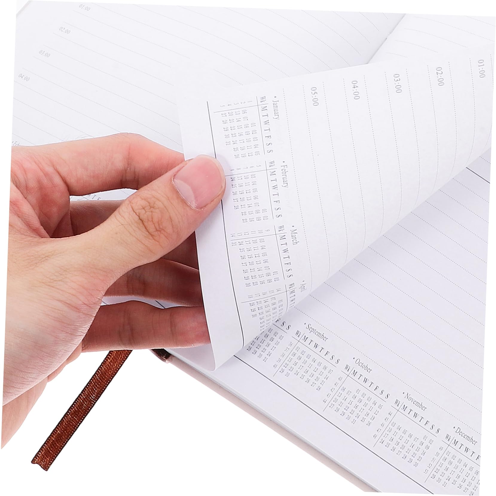 DOITOOL 3 Pezzi Agenda Planner Notepad Ufficio e Casa Organizzatore con Liscia Taccuino Duraturo PU per Pianificazione Annuale