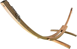 14 Ft. Wooden Arc Hammock Stand. 450 LB Capacity. Natural Stain Finish