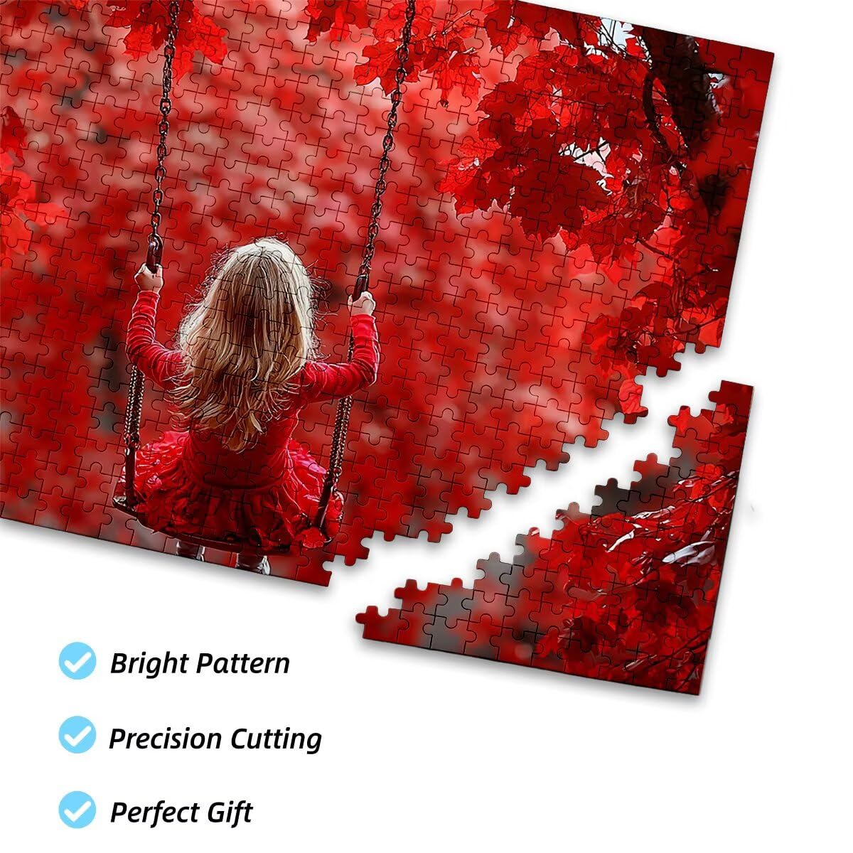 Puzzle 3000 elementów, dla dorosłych, jesień, liść, klasyczne drewniane puzzle dla dorosłych, 122 x 81 cm, niepożądane wyzwanie, gra edukacyjna, puzzle dla całej rodziny, relaksacyjny, prezent dla