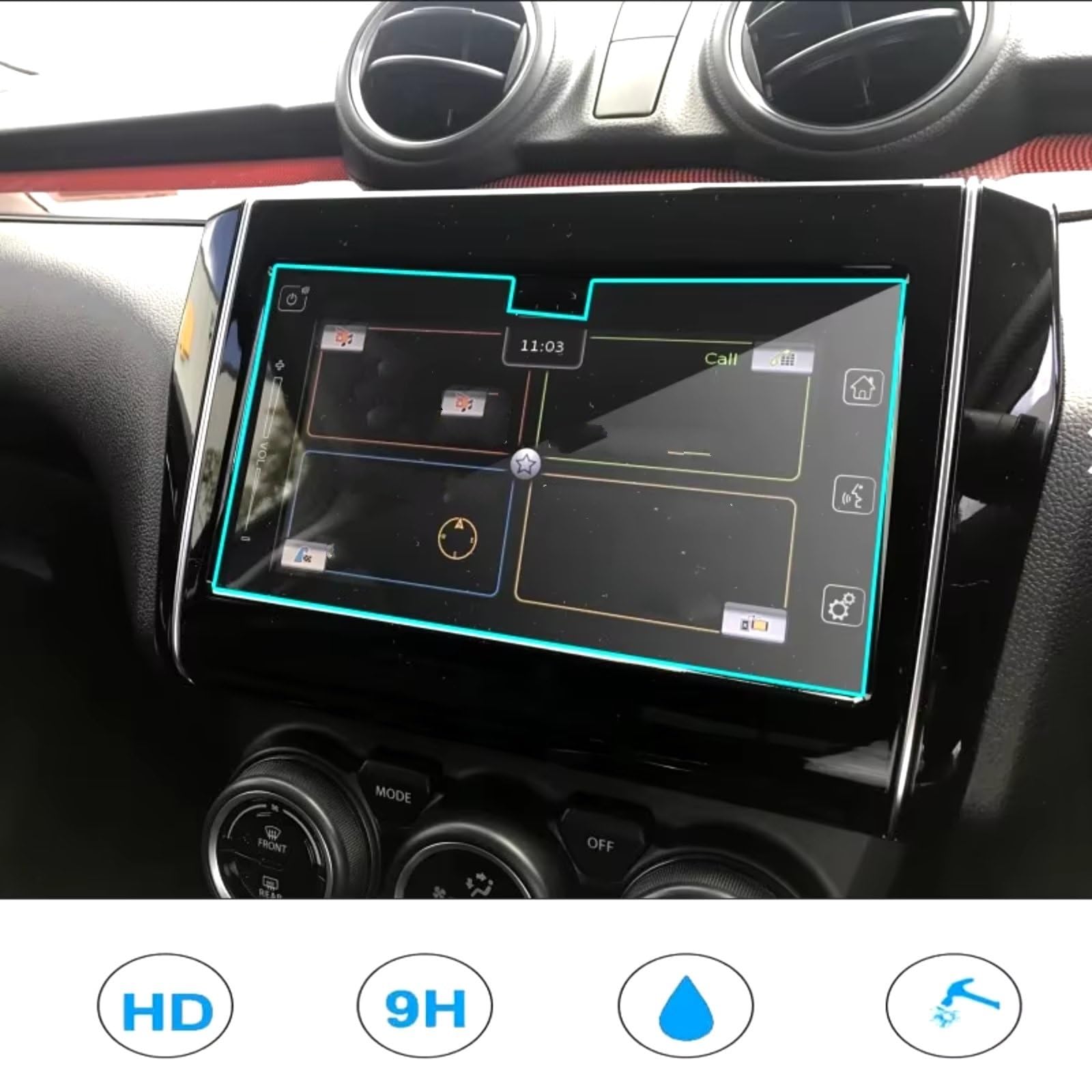 Compatible avec Suzuki Swift 2020 : Protection d'écran en Verre trempé pour système de Navigation et Accessoires Auto.