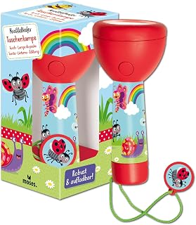 moses. Krabbelkäfer Taschenlampe, kompakte und robuste Kindertaschenlampe mit Handschlaufe, wiederaufladbare Akku Taschenlampe für Outdoor-Abenteuer, Geschenk für Kinder ab 4 Jahren