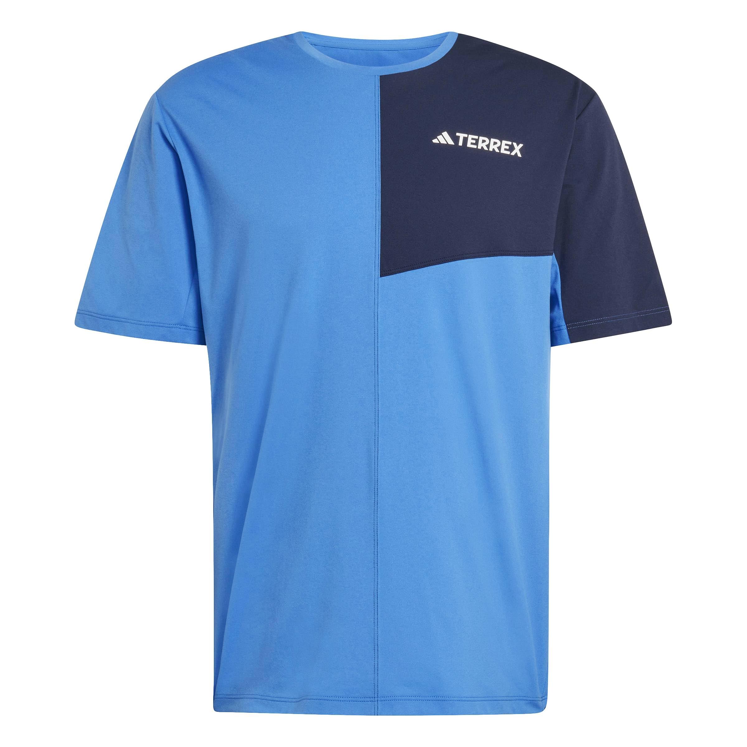 adidas Men's Terrex Multi Climacool T-Shirt, ray Blue, XL