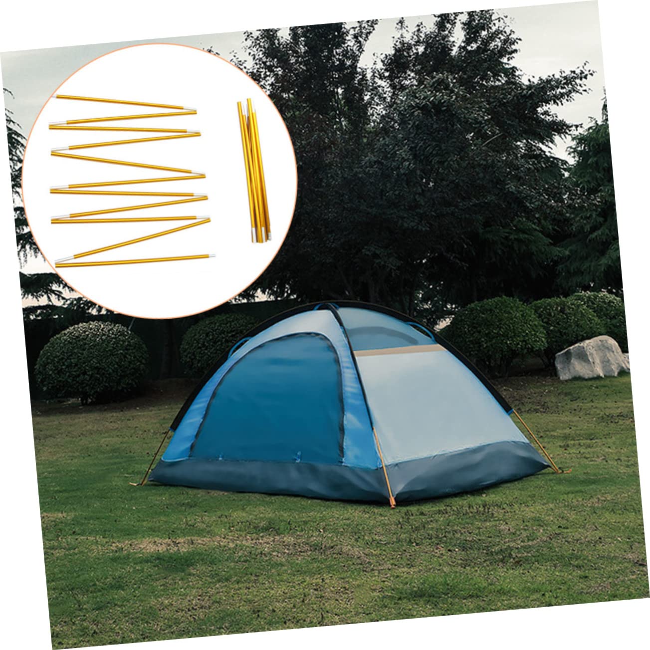 HEMOTON Zeltstangenpflock Faltbar Für Den Außenbereich Elastisch Zum Wandern Tragbar Königsstangen Camping Leichte Plane Für Camping Metallstangen Für Überdachungszeltstangen