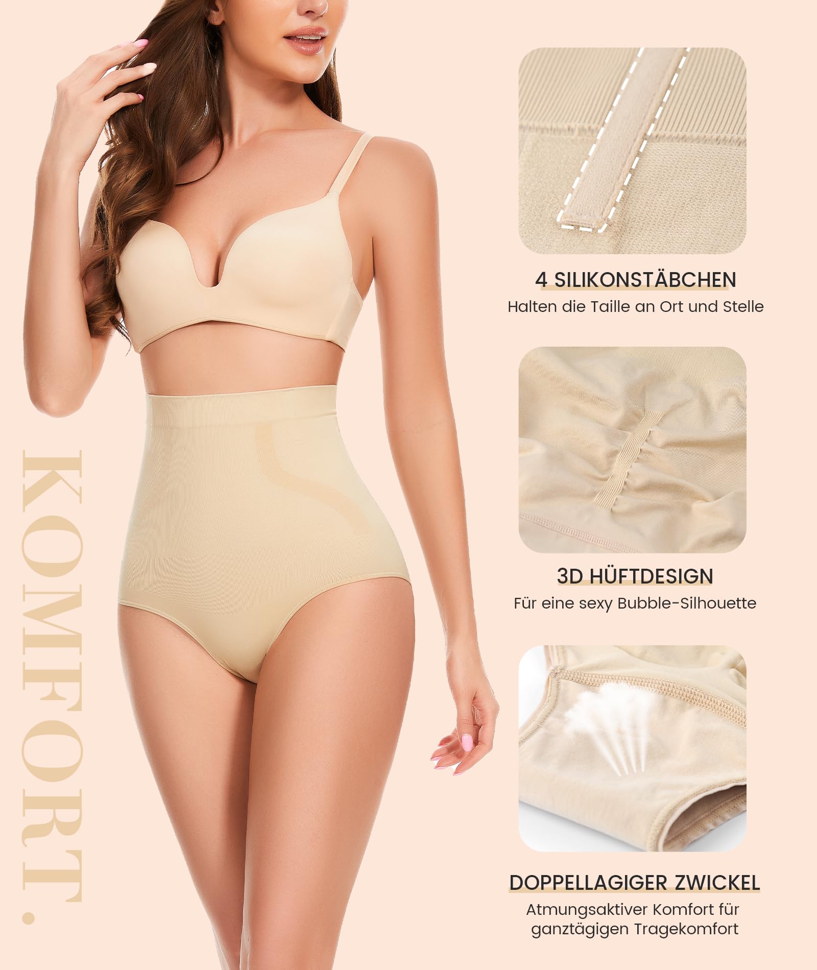 SIMIYA Shapewear - Mutande da donna per la pancia, modellanti e modellanti