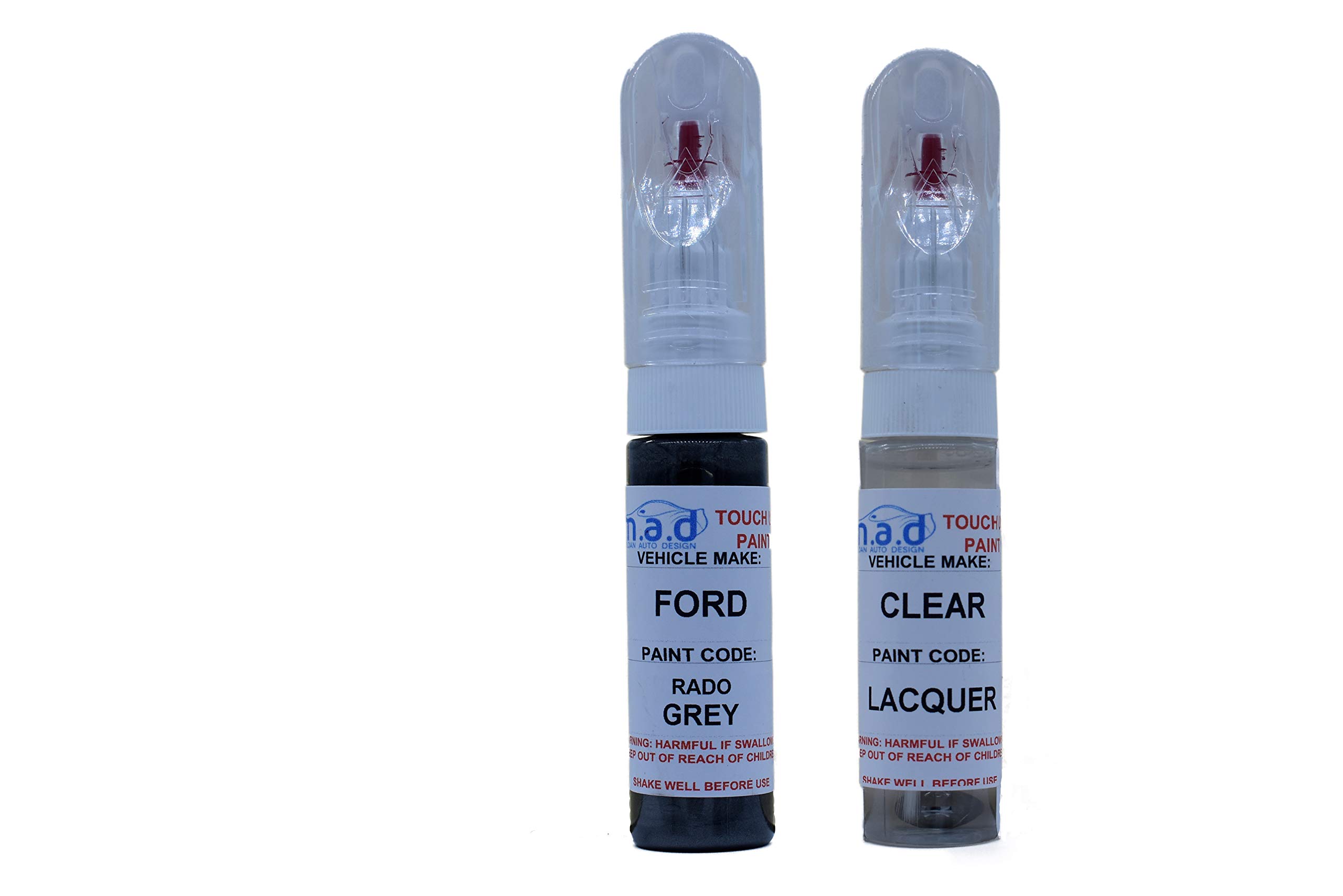 madAUTO FORD FIESTA ST ROCK METALLIC GREY WHEEL TOUCH UP PEN PAINT CHIP REPAIR KIT (PAINT + LACQUER)