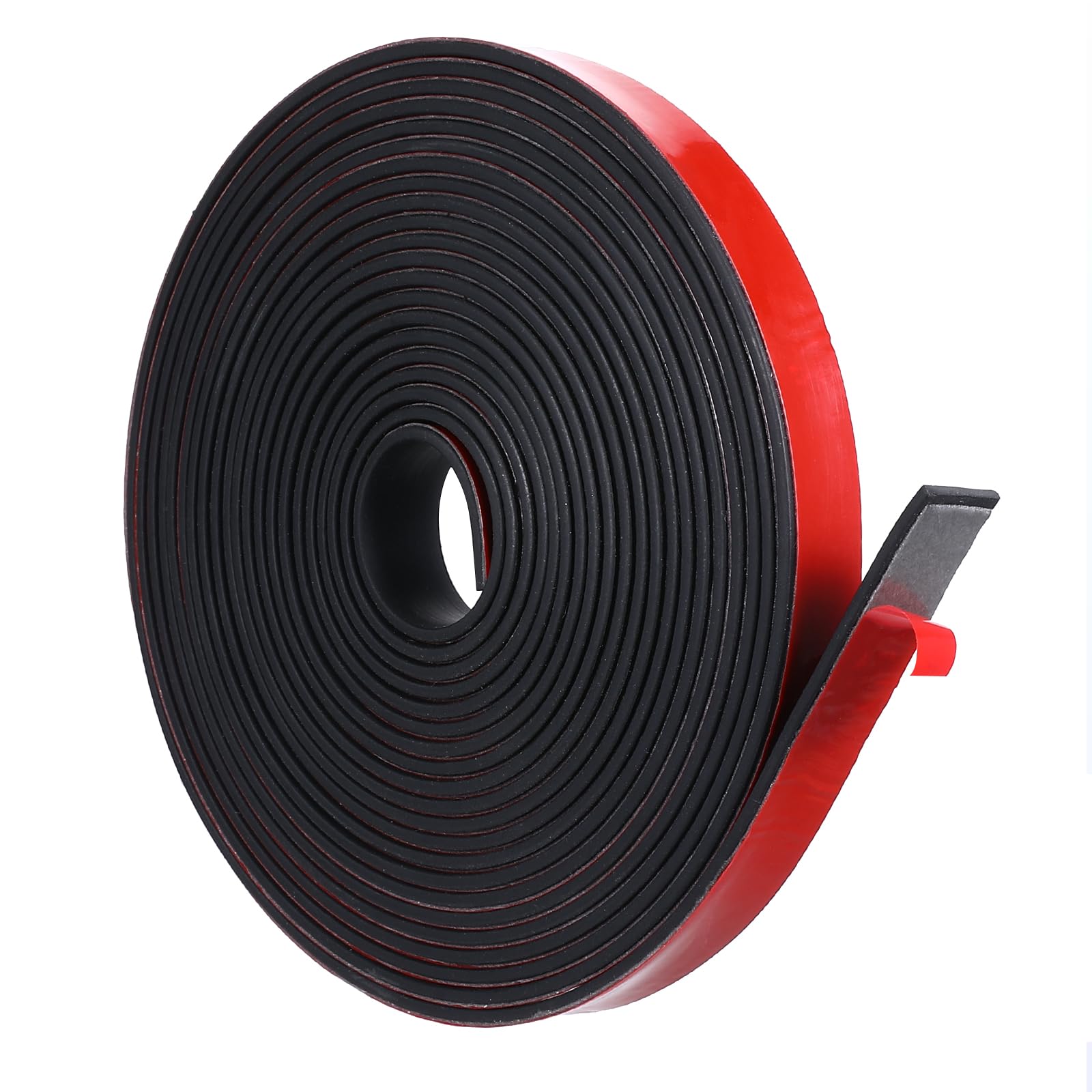 Self Adhesive Rubber Strip, 20mm(W) x 1mm(T) x 4m(L) Rubber Sealing Strip Solid Neoprene Sealing Roll for DIY, Washers, Crafts, Pads, Flooring Protection, Supports, Leveling, Weather Seal
