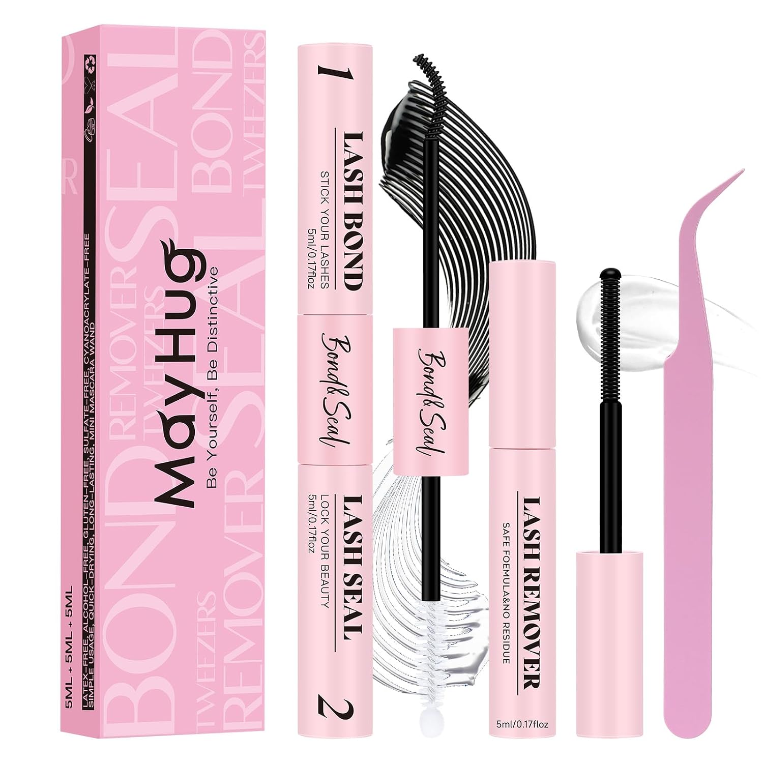 Mayhug Lash Cluster Glue Bond Kit for DIY Eyelash Extensions
