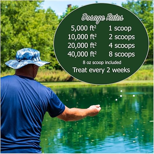 Miniatura 2 de Pellets removedor de suciedad de 5 libras (10 cucharadas)  Tabletas de estanque tratan 1.25 acres  Removedor de polvo de lago, reductor de lodos de
