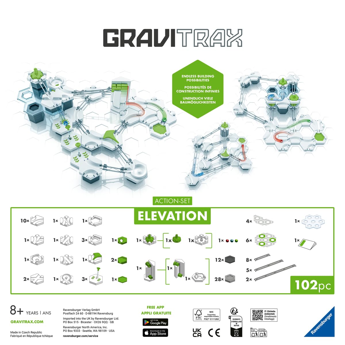 Ravensburger - Gravitrax - Starter Set 102 pièces - Circuit de Billes - Jeu de Construction créatif - Dès 8 Ans - 12020011