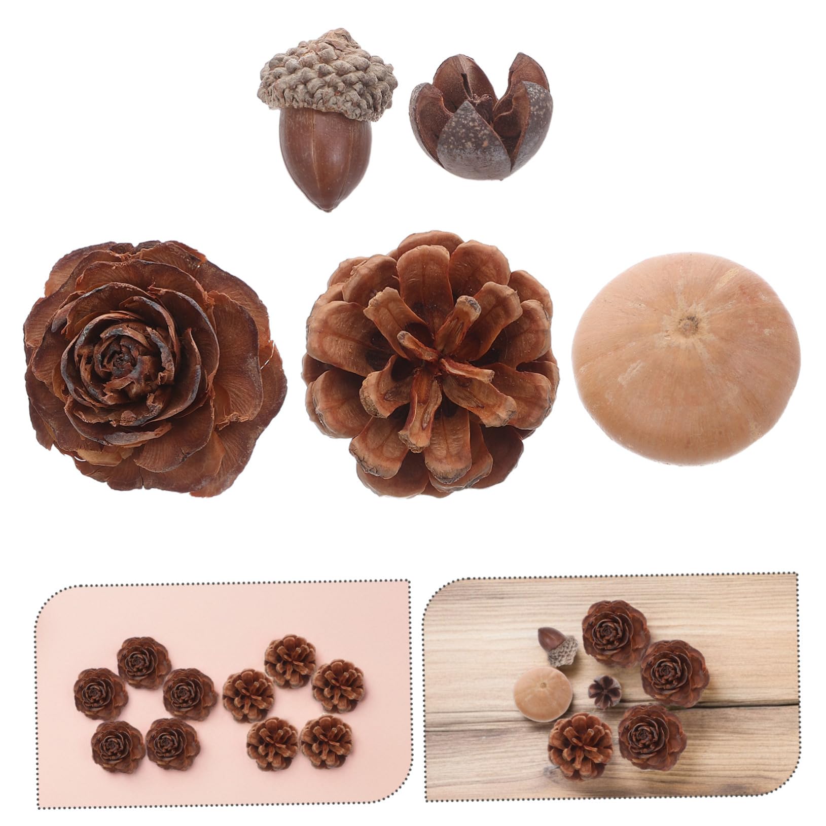 TOYANDONA Piñas Decorativas Naturales Mini para Manualidades Piñas Pequeñas de Otoño Decoraciones para Guirnaldas de Invierno Suministros de DIY para Fiestas