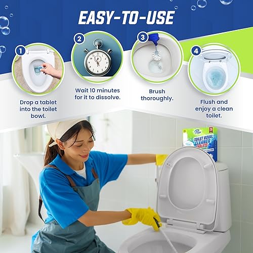 Miniatura 3 de Tabletas limpiadoras de inodoro True Fresh 26 unidades Desodorante y seguro para fosas sépticas Limpieza profunda, eliminador de olores, removedor