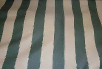 luvfabrics Hunter Green Ivory Waterproof Outdoor Canvas Fabric 60" 600 Denier Wide Per Yard