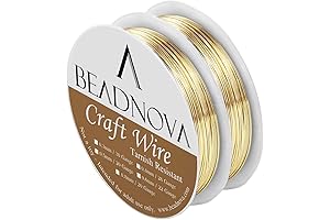 BEADNOVA 22 Gauge Gold Plated Jewelry Making Wire