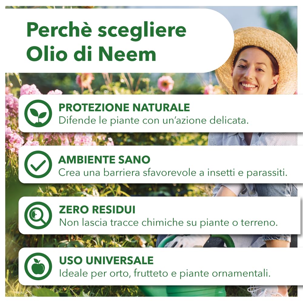 Olio di Neem Concentrato Biologico Insetticida Naturale 500 ml Spray