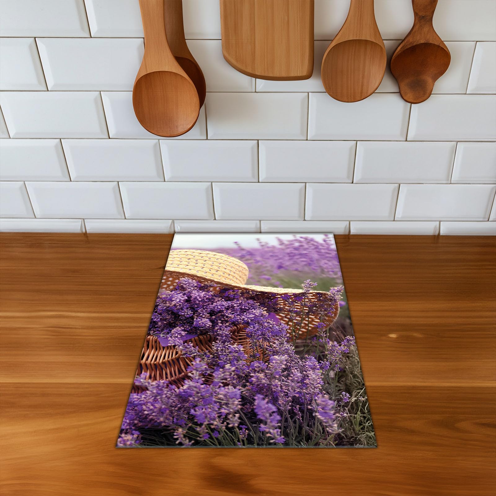 Copertura Tappetino Piano Induzione 30x52 cm Cucina Coprifornelli Protezione per Piano Induzione - lavanda