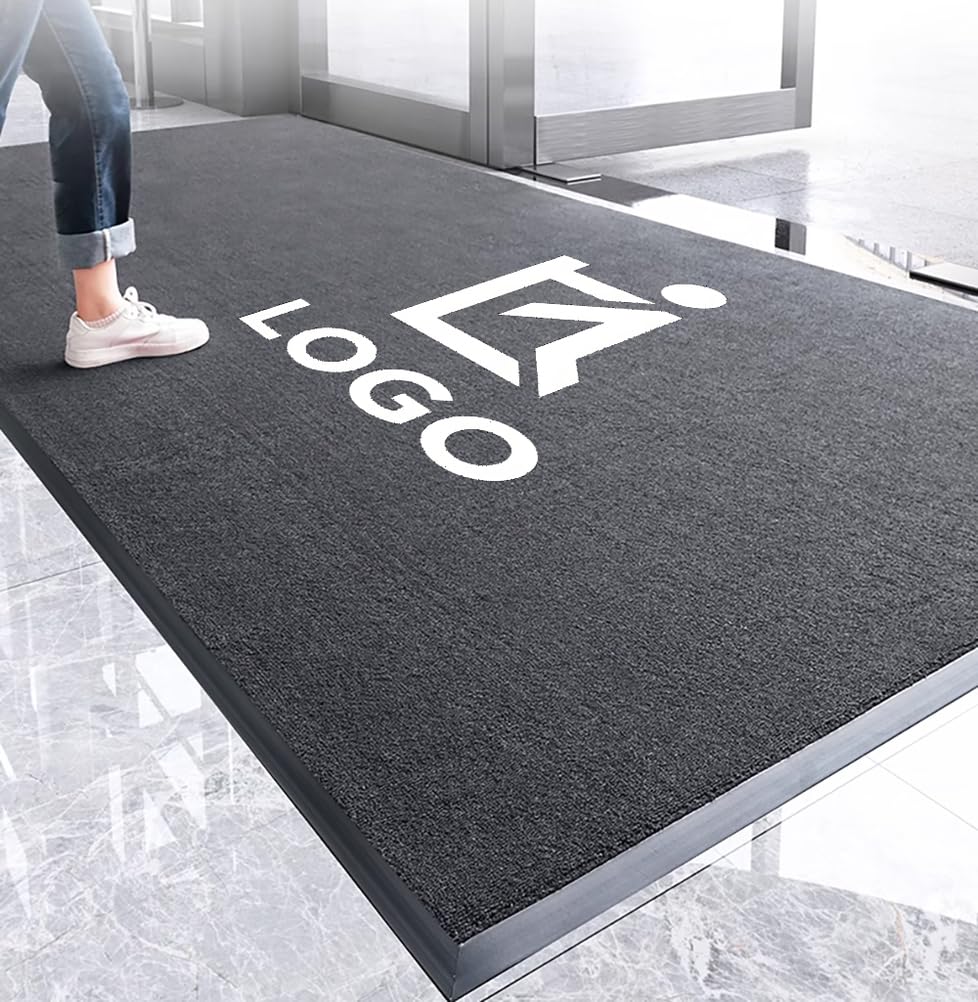 Paillasson Personnalisable avec Logo Photo Texte Tapis Personnalisés Antidérapant Interieur Entree Absorbant pour Couloir Cuisine Exterieur Commerciale,120x180cm